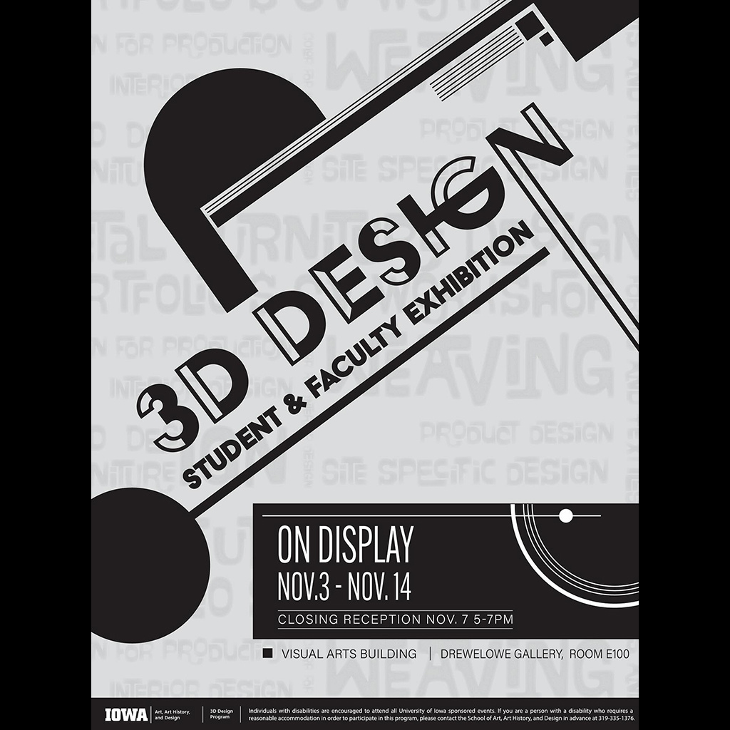 3D Design Student & Faculty Exhibition promotional image