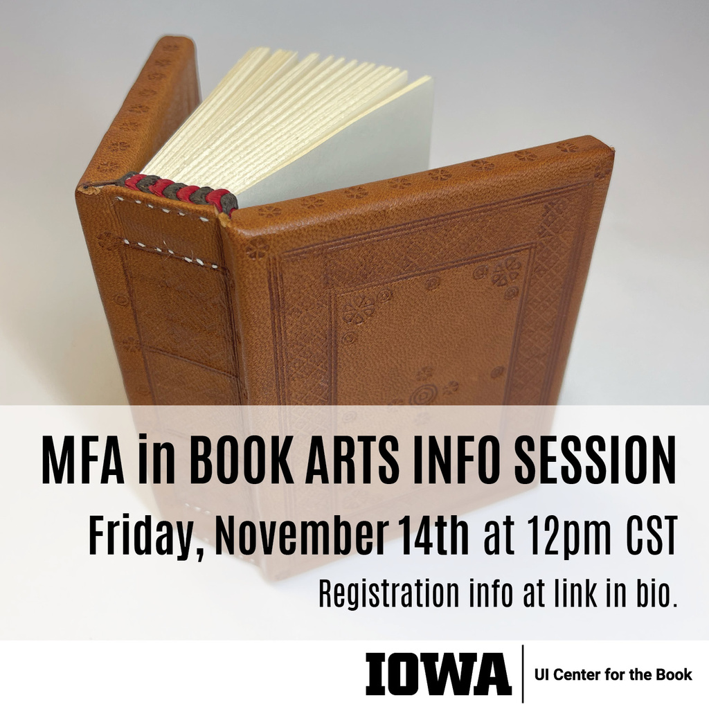 UI Center for the Book - MFA in Book Arts Info Session promotional image