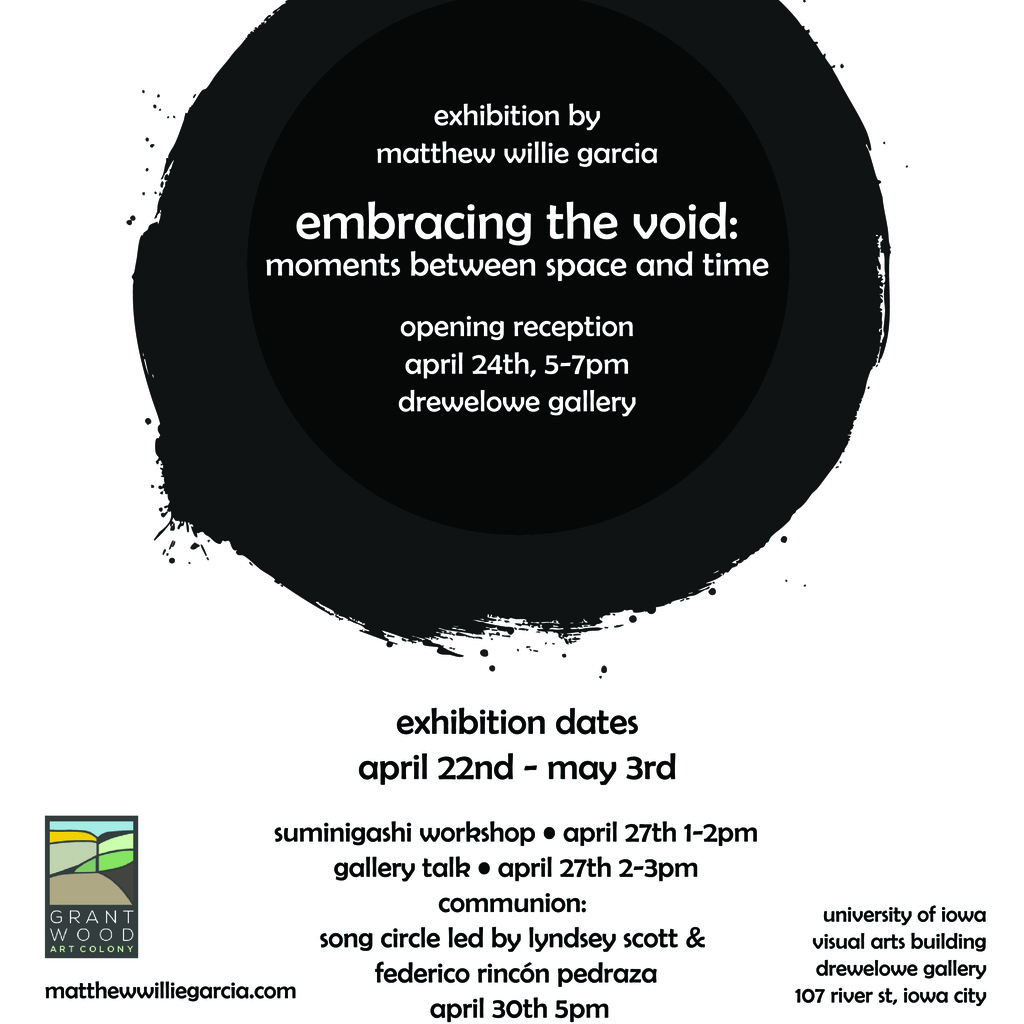 embracing the void: moments between space and time exhibition by matthew willie garcia promotional image